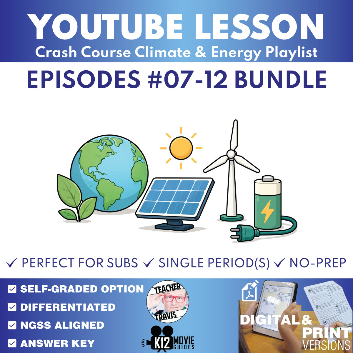 Crash Course Climate & Energy #7-#12 Video Lesson Set | Impacts, Justice & Climate Policy