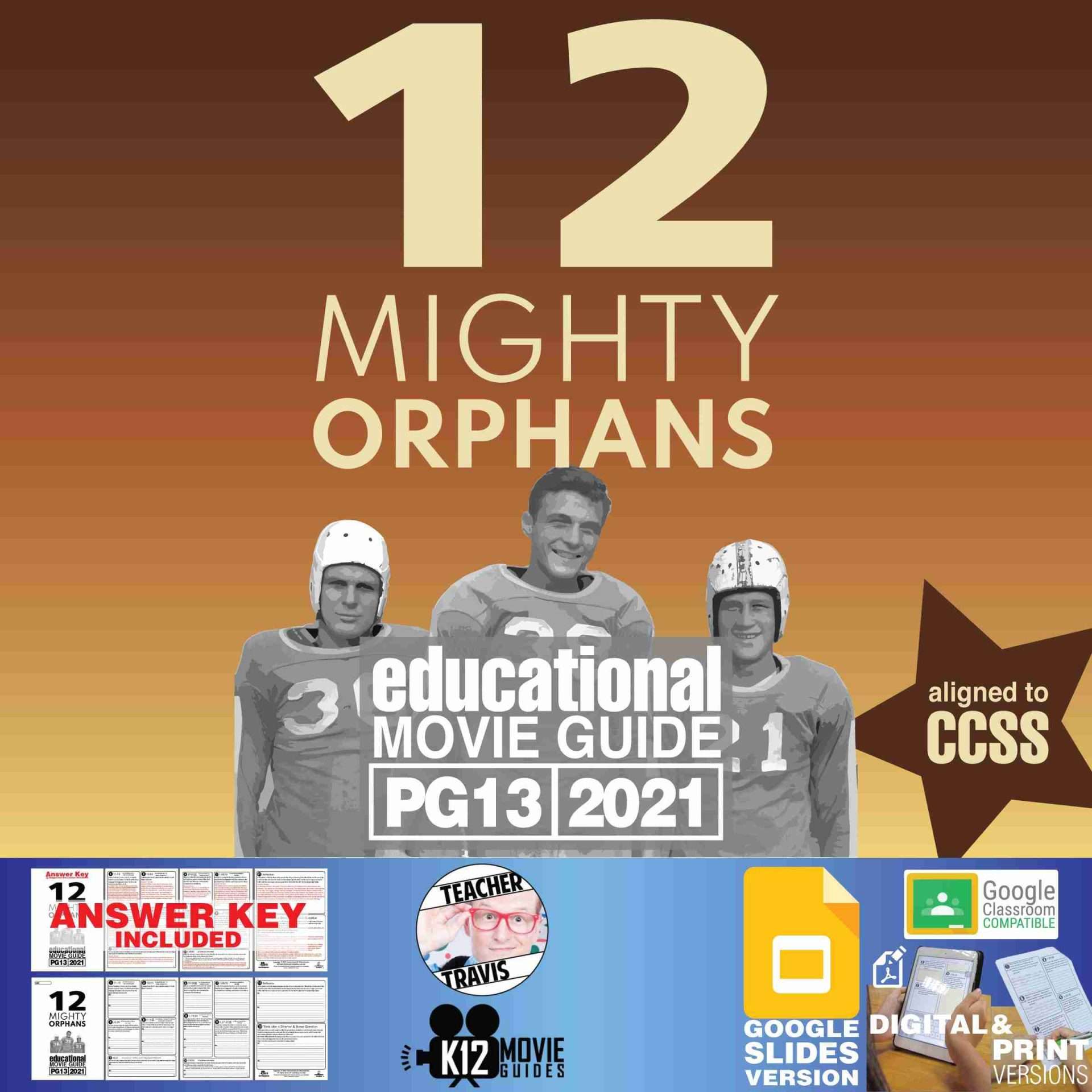 12 Mighty Orphans Movie Guide | Worksheet | Questions | Google (PG13 - 2021) Cover