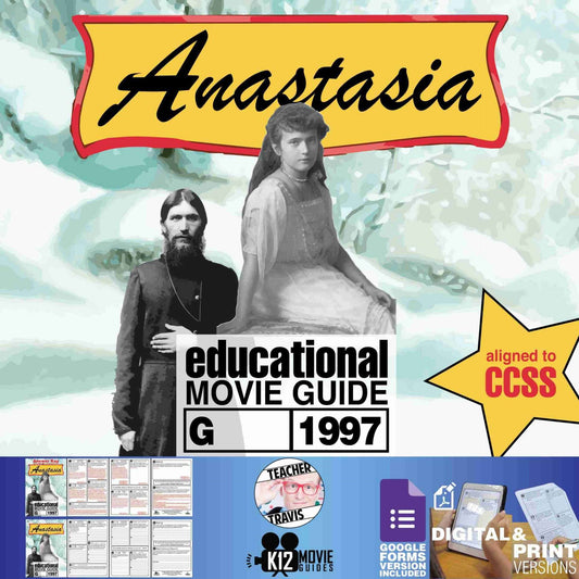 Anastasia Movie Guide | Questions | Worksheet (G - 1997) Cover