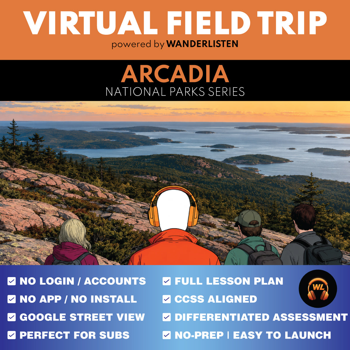 Acadia National Park Virtual Field Trip App Lesson | Audio + Map + Quiz