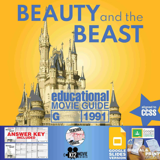 Movie Guide made for Beauty and the Beast | Worksheet | Questions (G - 1991) Cover