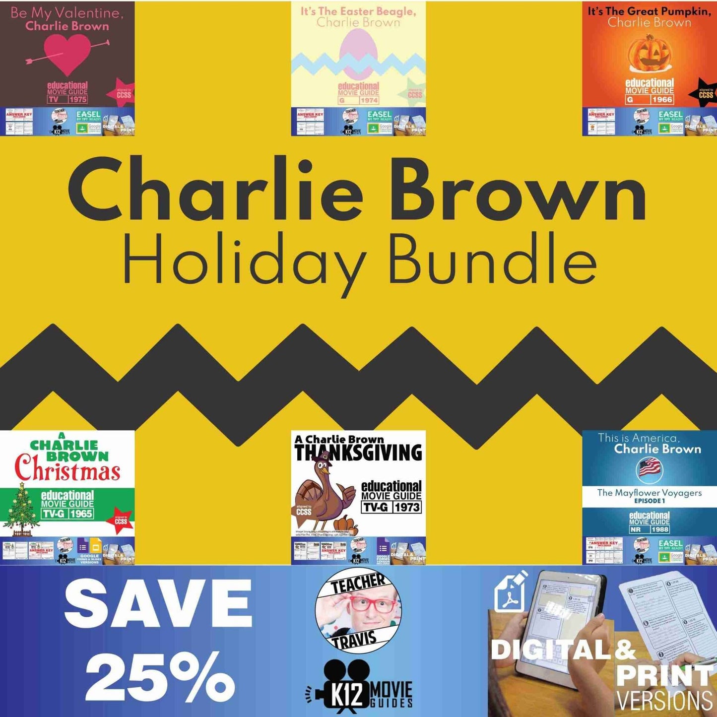 Charlie Brown Holiday Bundle | 6 Movie Guides | SAVE 25%