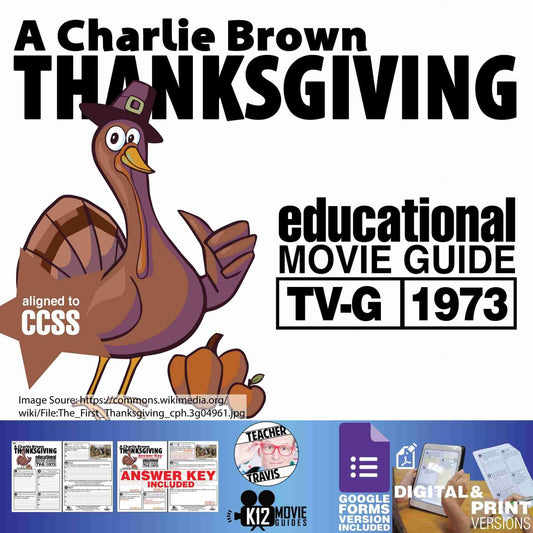 A Charlie Brown Thanksgiving Movie Viewing Guide | Worksheet | Google (1973) Cover