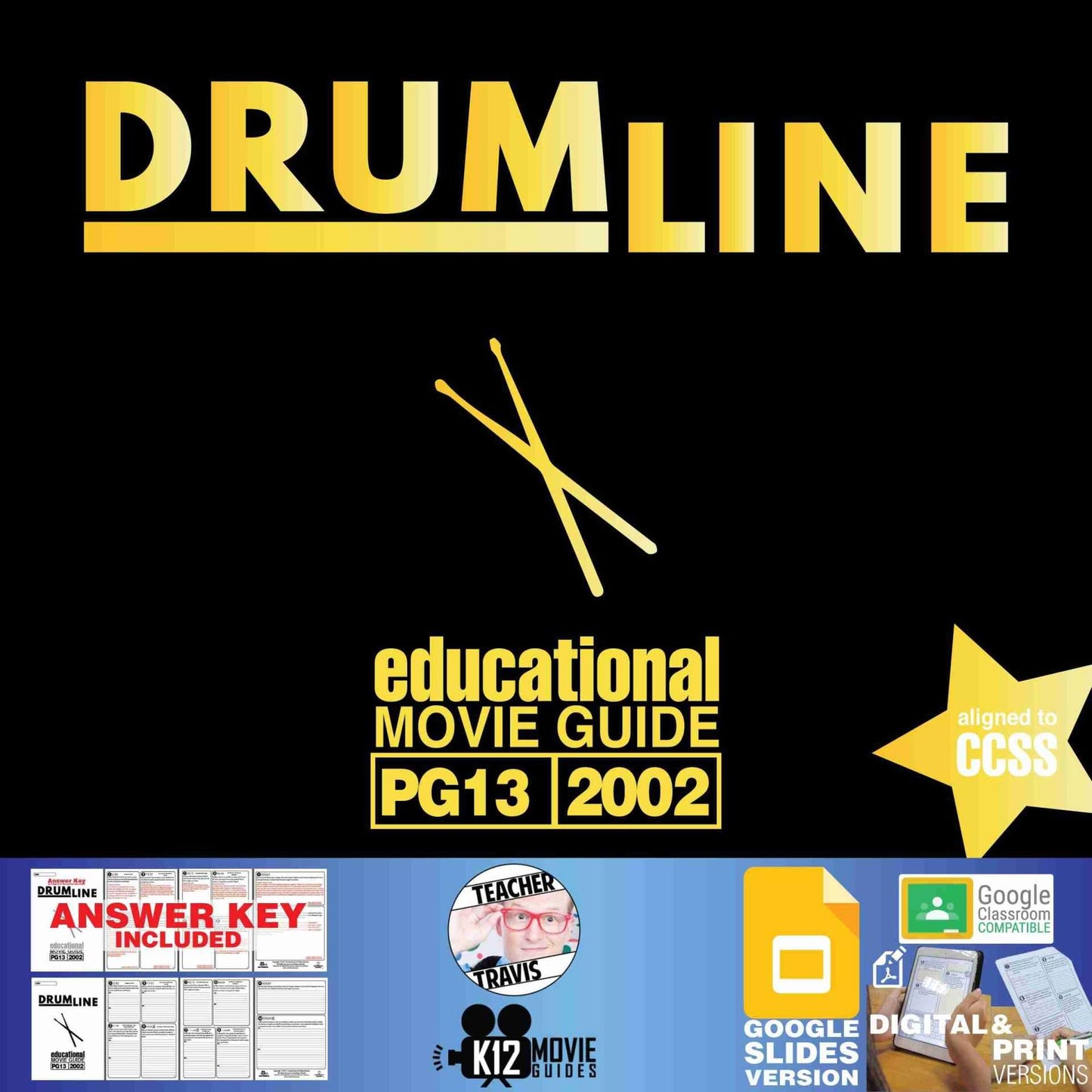 Drumline Movie Guide | Viewing Worksheet | Questions (PG13 - 2002) Cover