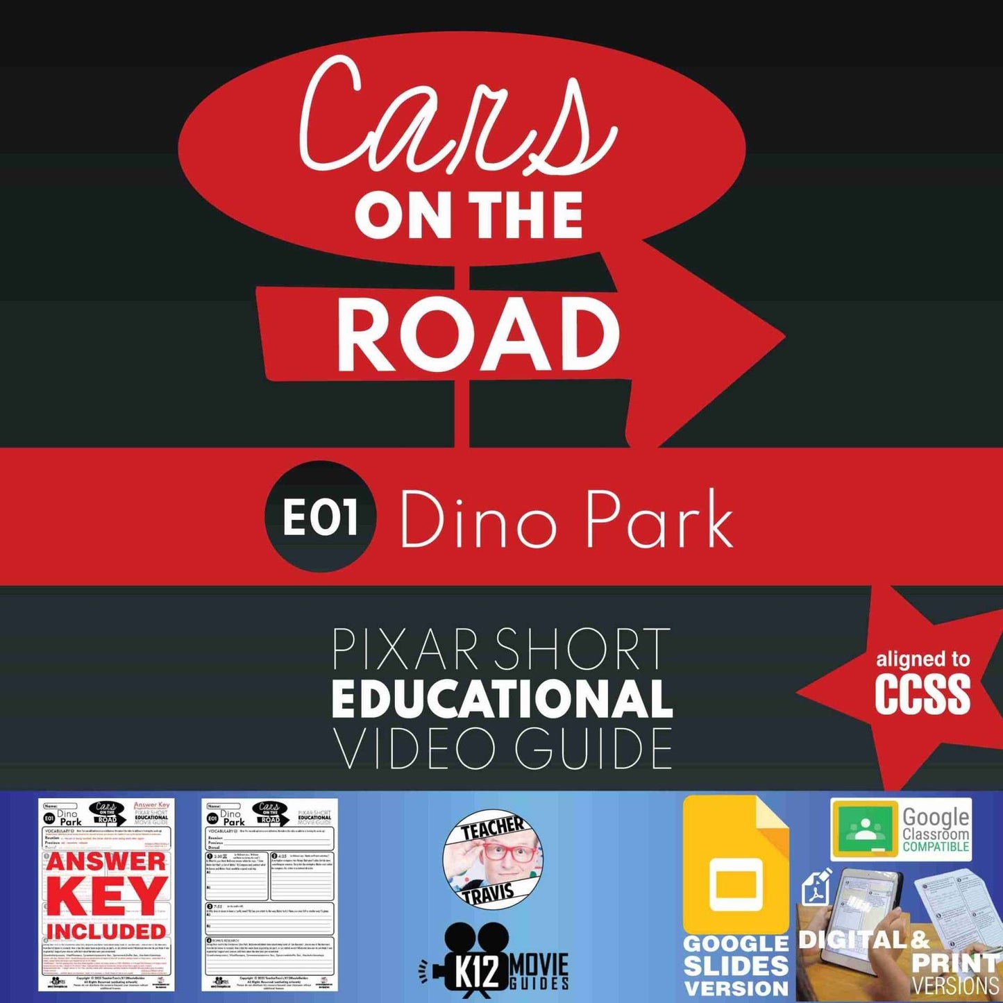 Pixar Short - Cars on the Road - E01 - Dino Park Video Guide (2022) Cover