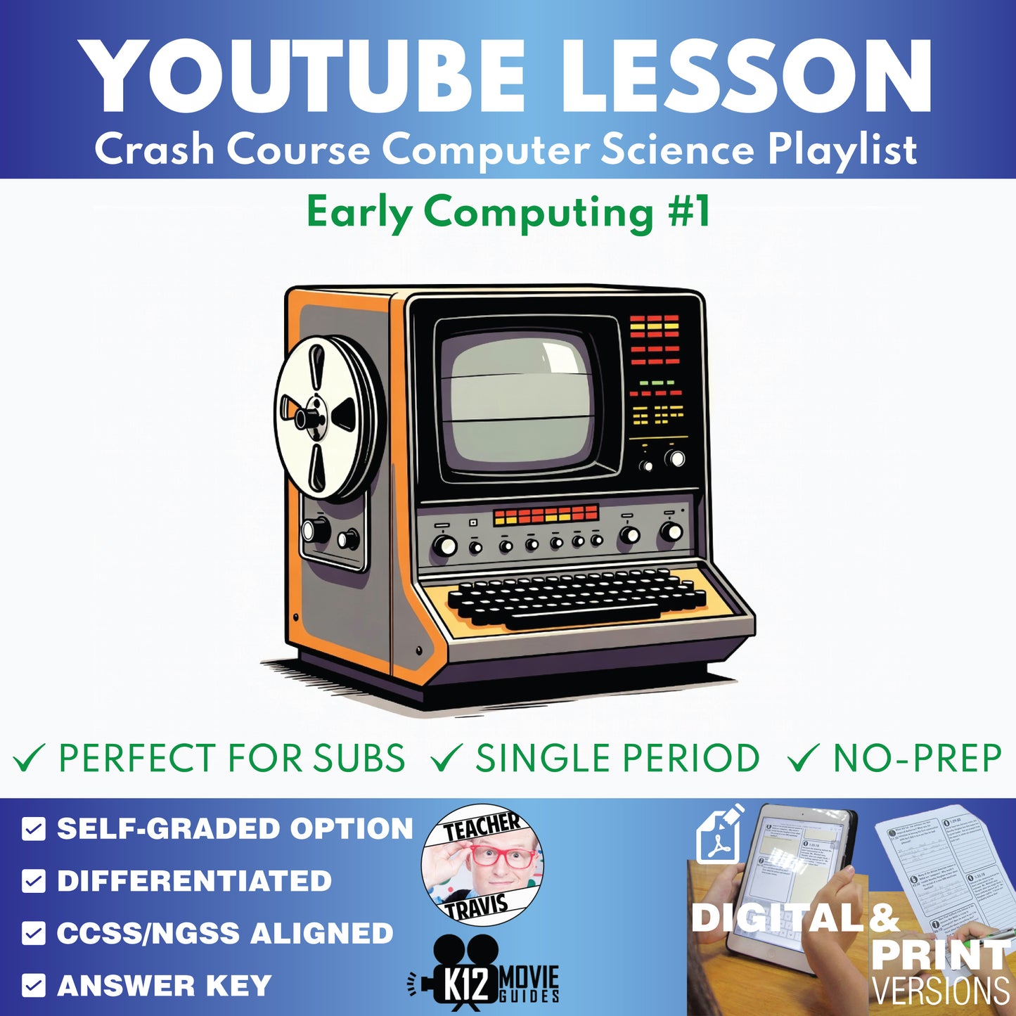 Crash Course - Early Computing: Crash Course Computer Science #1 - YouTube Video Lesson