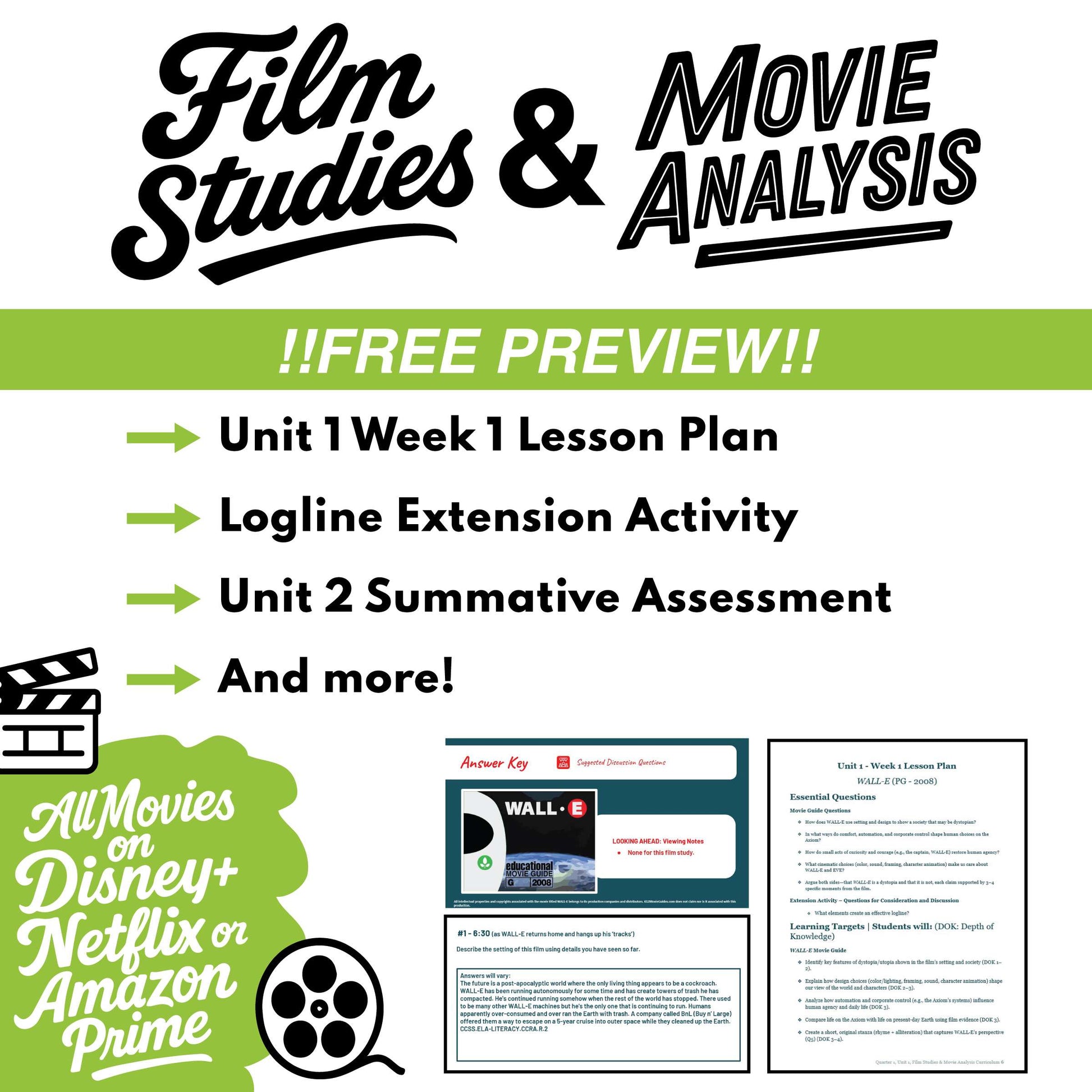 Film Studies & Movie Analysis Curriculum Free Preview