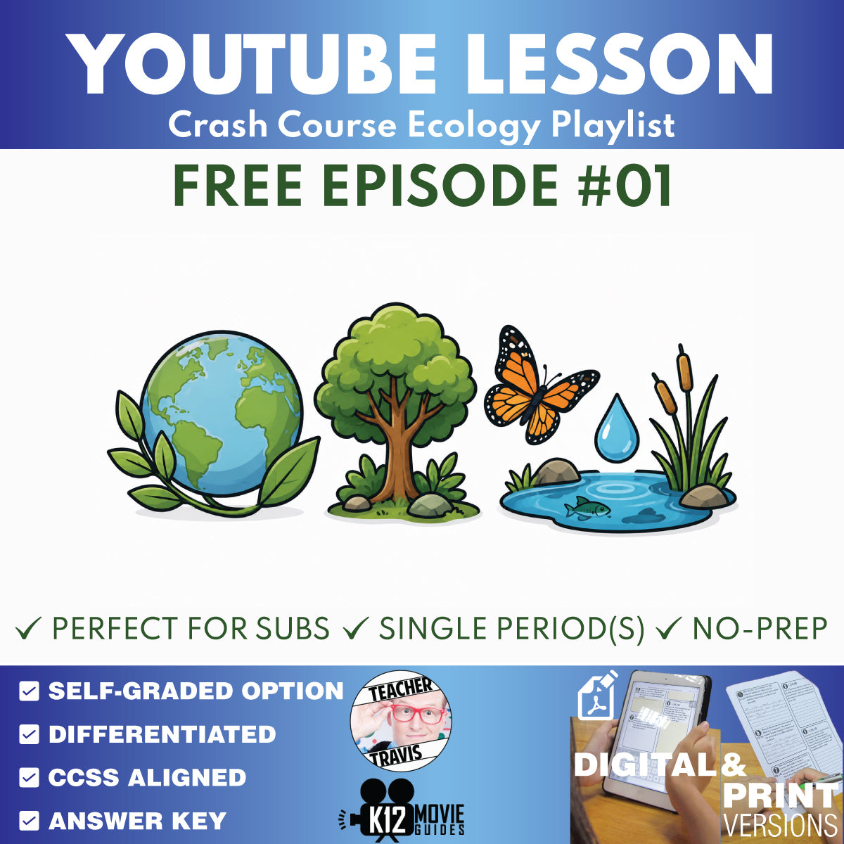 FREE Crash Course Ecology #1 The History of Life on Earth | YouTube Video Lesson