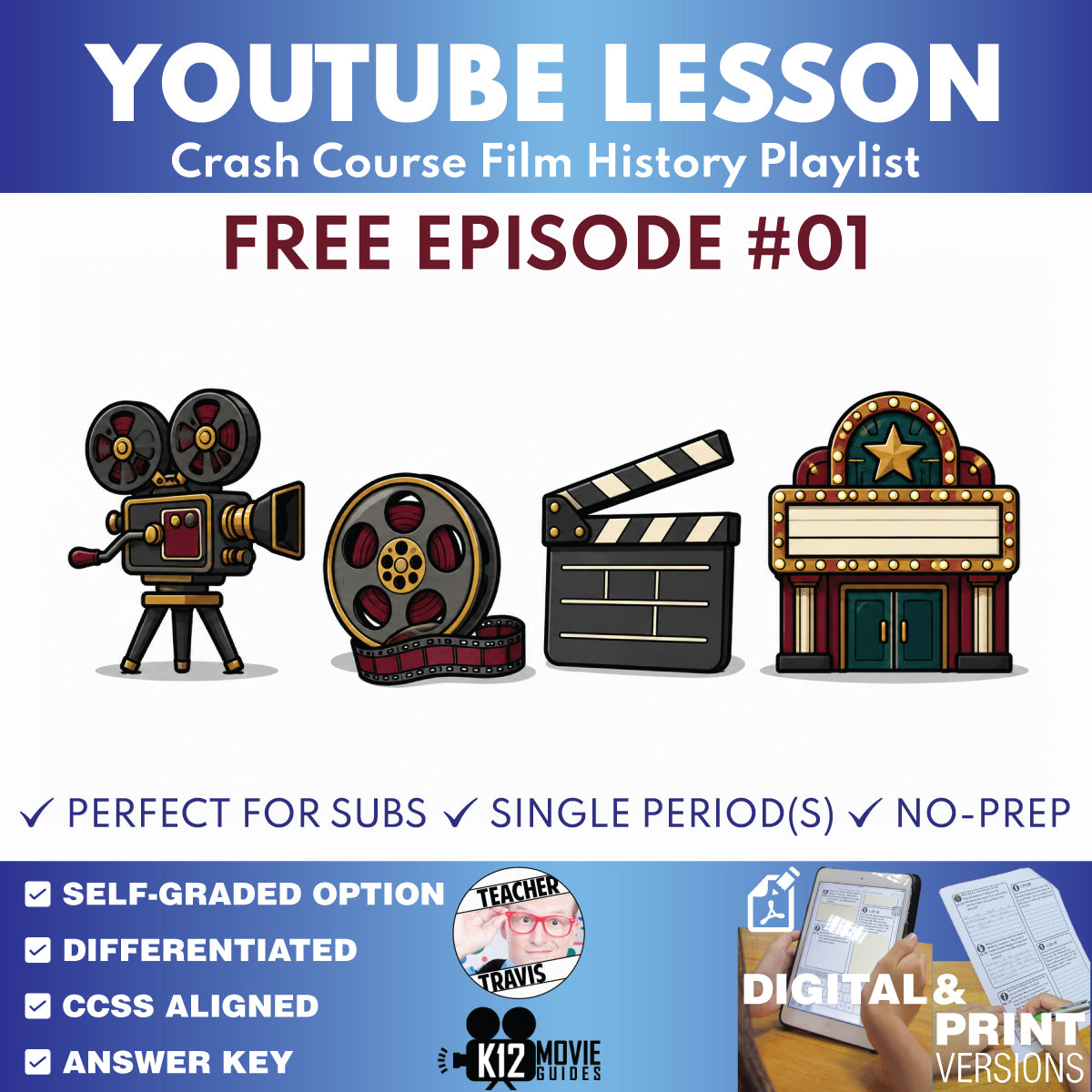 FREE Crash Course Film History #1 Movies are Magic | YouTube Video Lesson