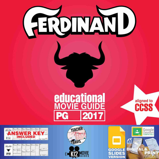 Ferdinand Movie Guide | Questions | Worksheet | Running of the Bulls (PG - 2017) Cover