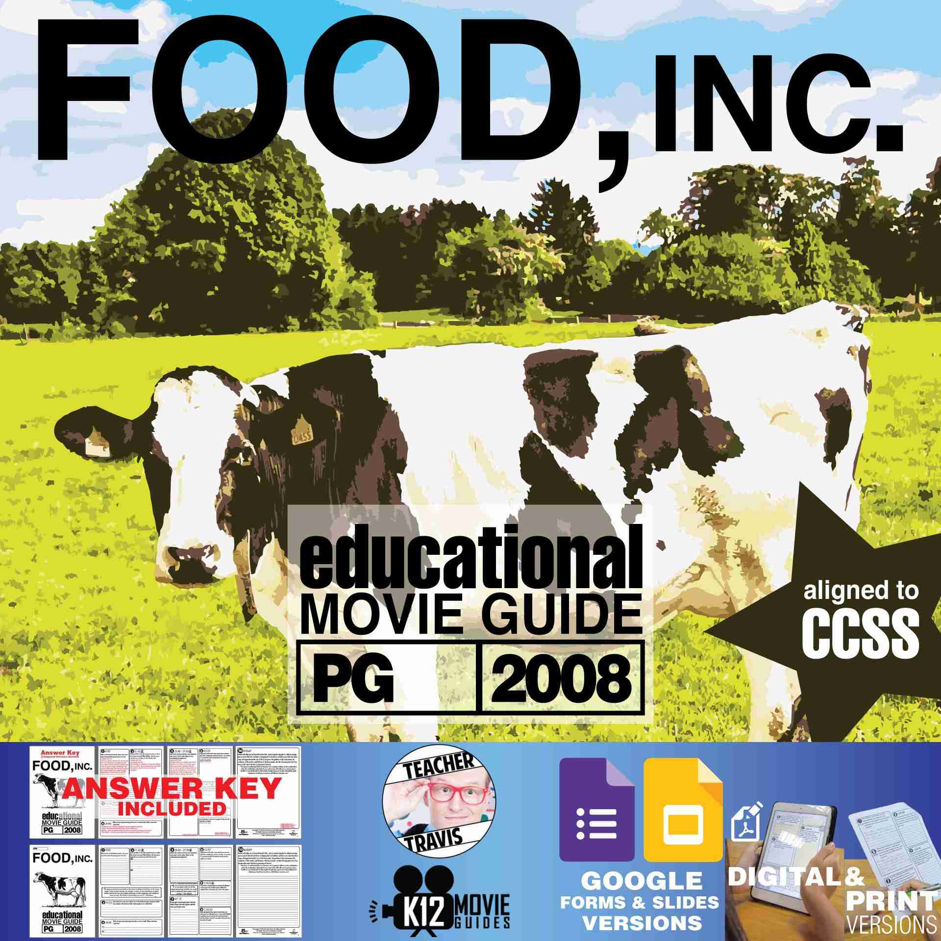 Food, Inc. Movie Guide | Questions | Worksheet | Google Formats (PG - 2008)