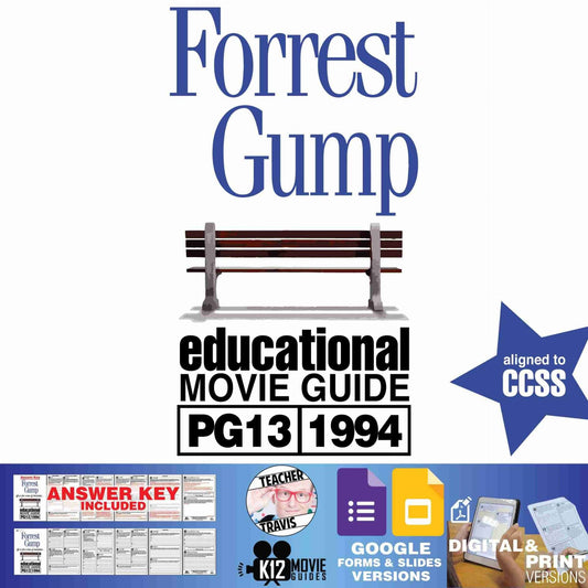 Forrest Gump Movie Guide | Questions | Worksheet | Google Formats (PG13 - 1994)