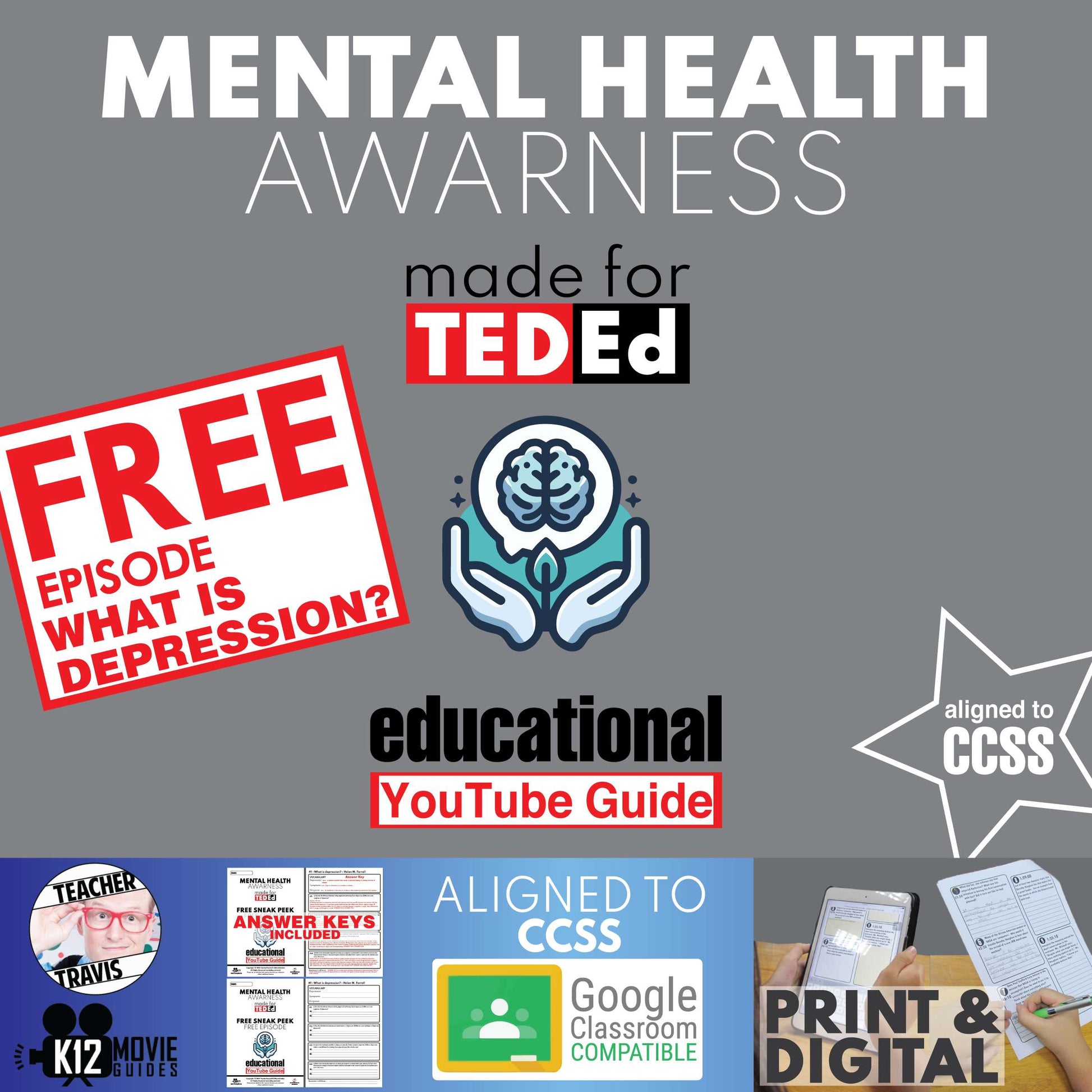 What is depression? TedEd Youtube Guide Cover