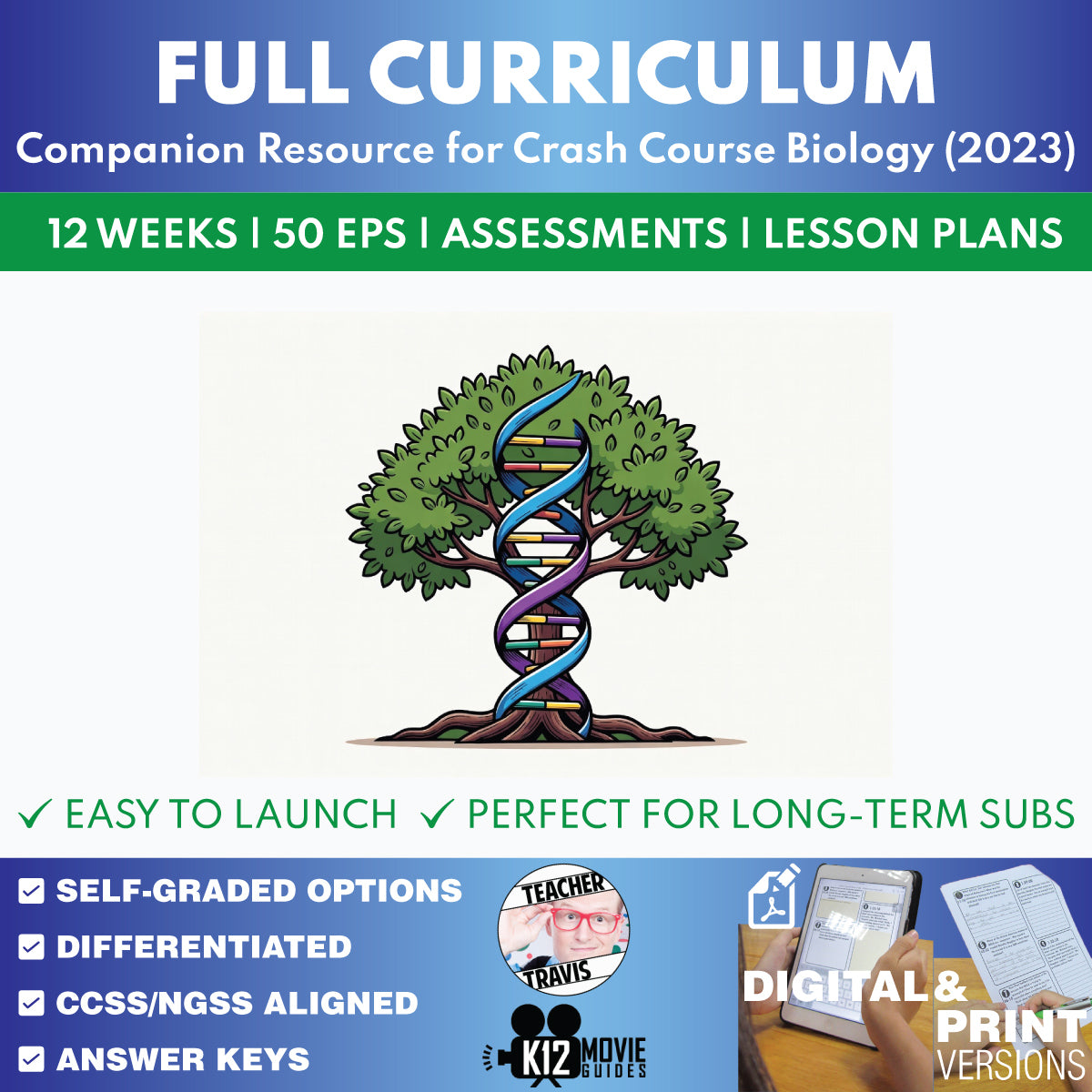 Crash Course Biology Full Curriculum Bundle