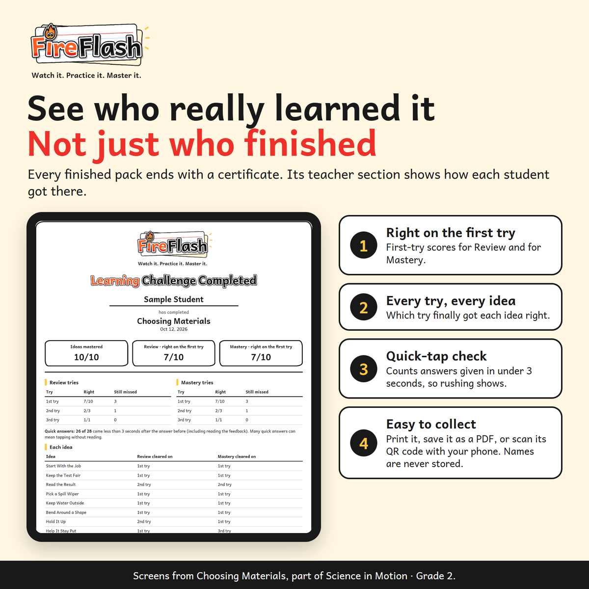 FireFlash | Shaping the Land | Grade 2 Animated Science Cards