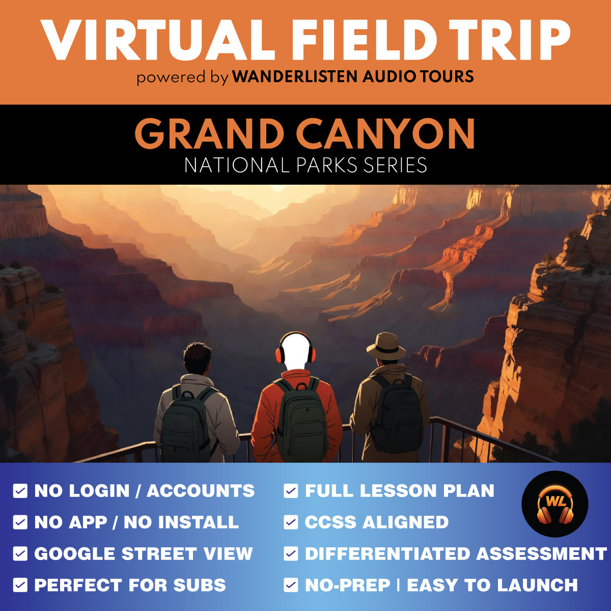 Grand Canyon National Park Virtual Field Trip App Lesson | Audio + Map + Quiz