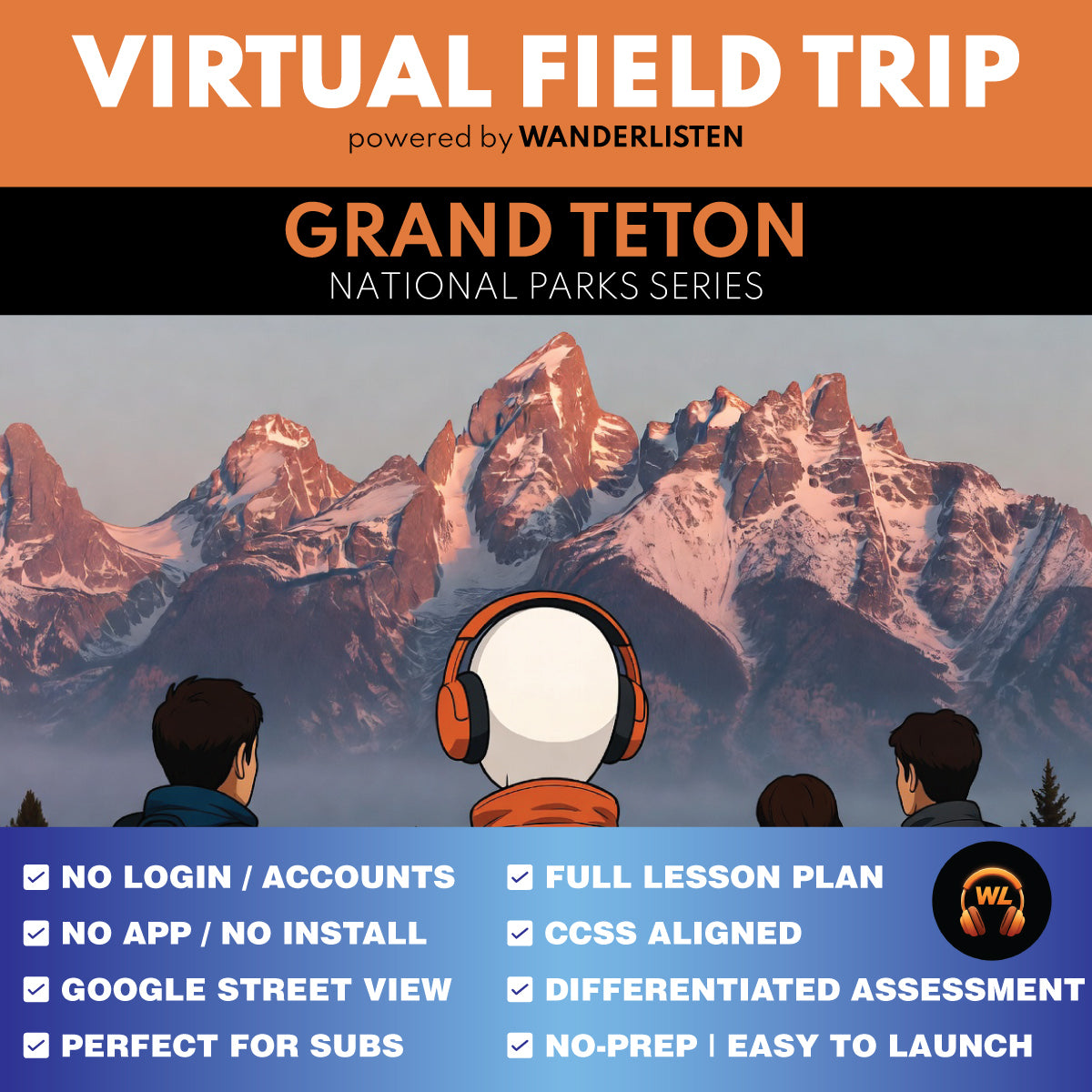 Grand Teton National Park Virtual Field Trip App Lesson | Audio + Map + Quiz