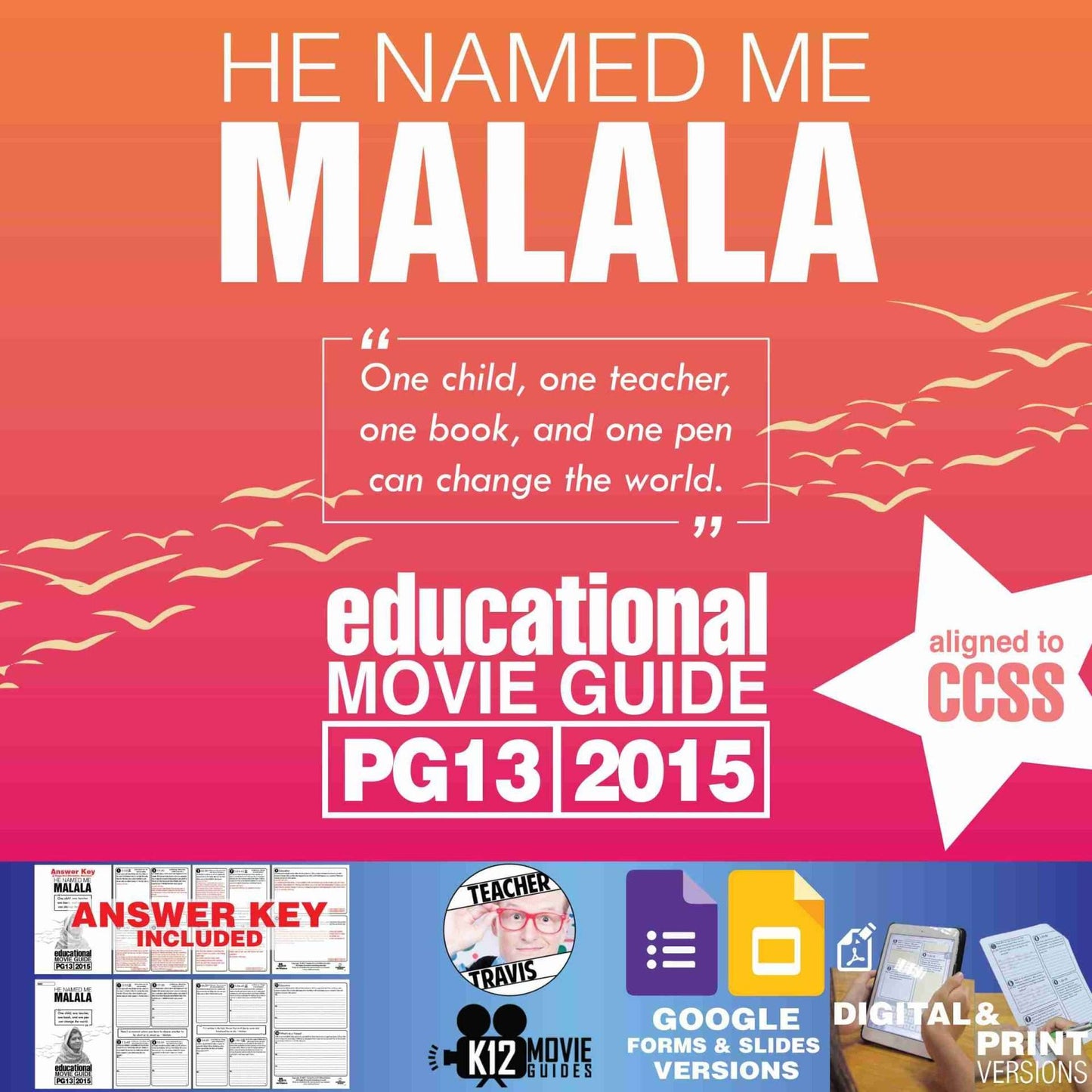 He Named Me Malala Movie Guide | Questions | Worksheet | Google (PG13 - 2015)