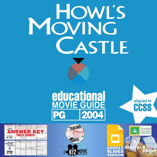 Howl's Moving Castle Movie Guide | Worksheet | Google Slides (PG - 2004) Cover