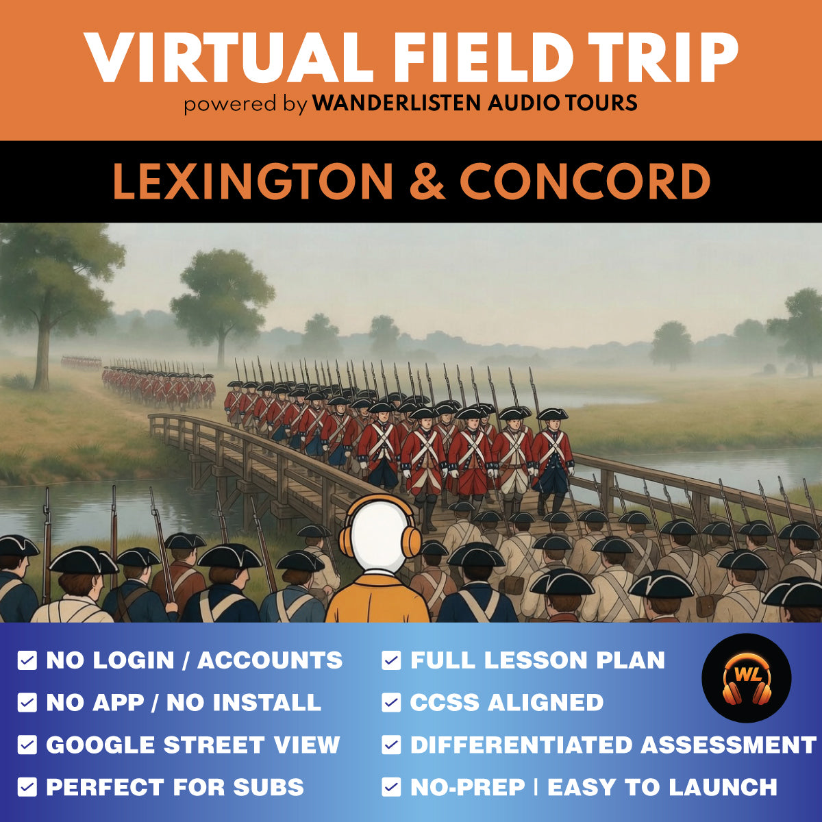 Lexington & Concord Virtual Field Trip Lesson | Google Slides + Quiz