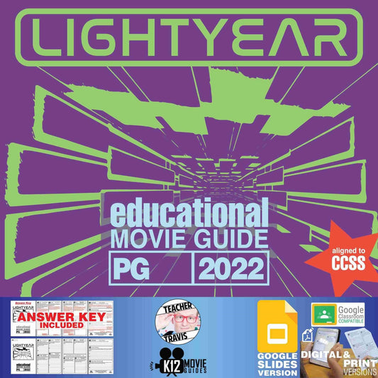 Lightyear Movie Guide | Worksheet | Questions | Google Slides (PG - 2022)