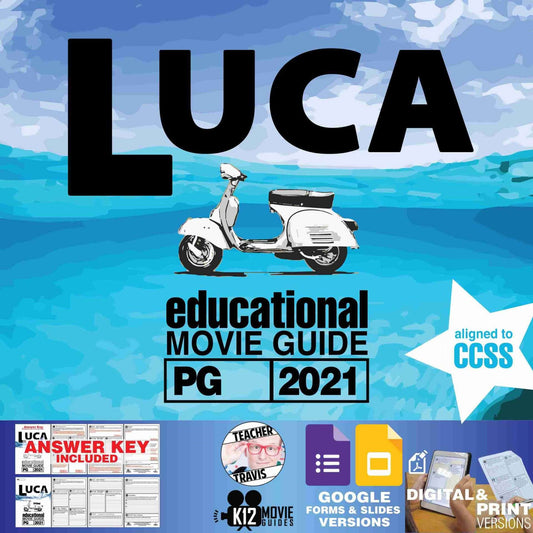 Luca Movie Guide | Worksheet | Questions | Google Classroom (PG - 2021) Cover