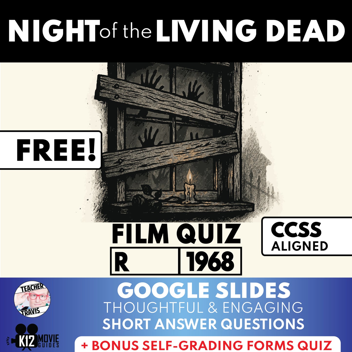 Night of the Living Dead (R - 1968) - Film Quiz for Grades 9 - 12