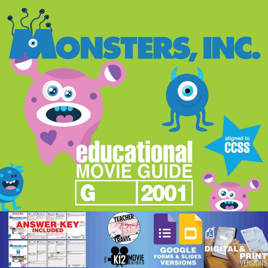 Monsters, Inc. Movie Guide | Worksheet | Questions | Google Formats (G - 2001)