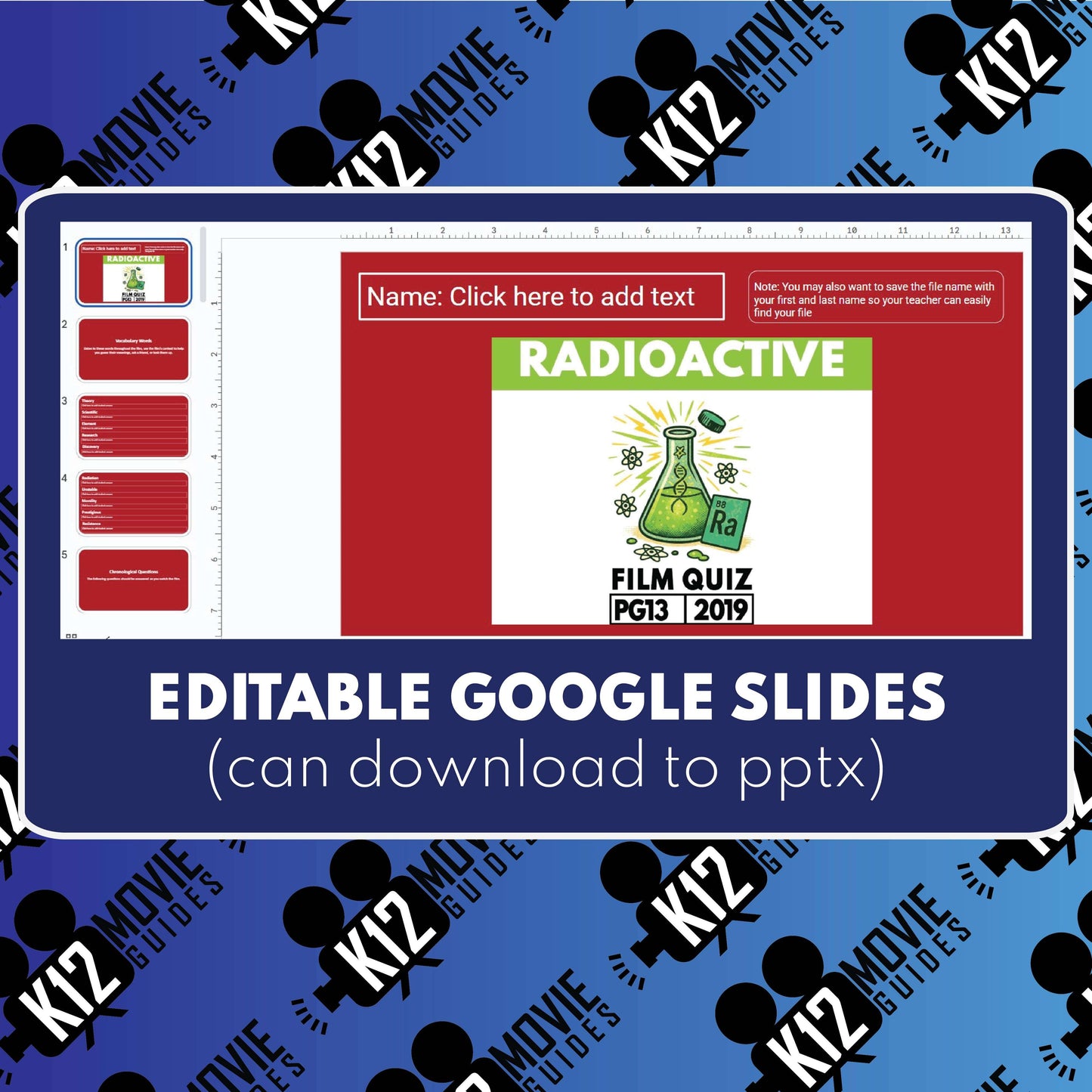 Radioactive Film Quiz | Grades 9-12