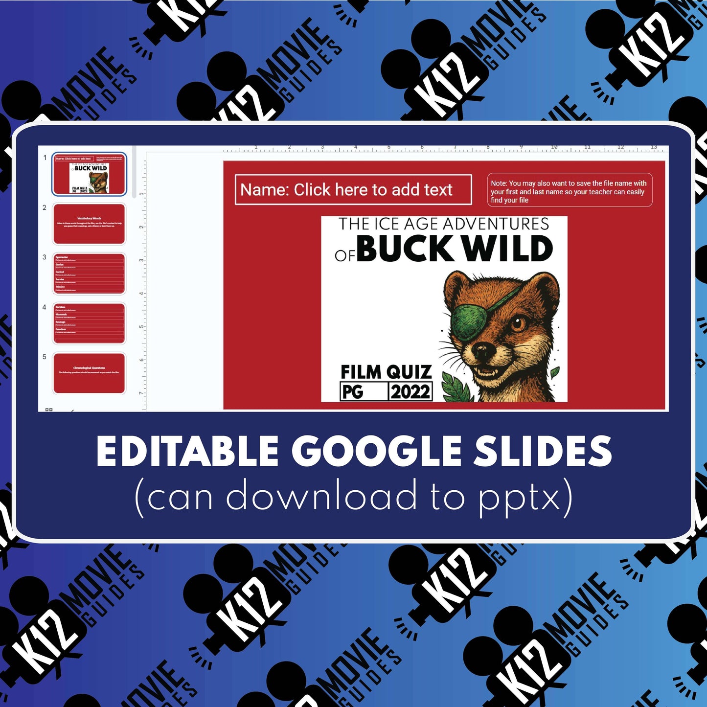 The Ice Age Adventures of Buck Wild Film Quiz | Grades 3-6