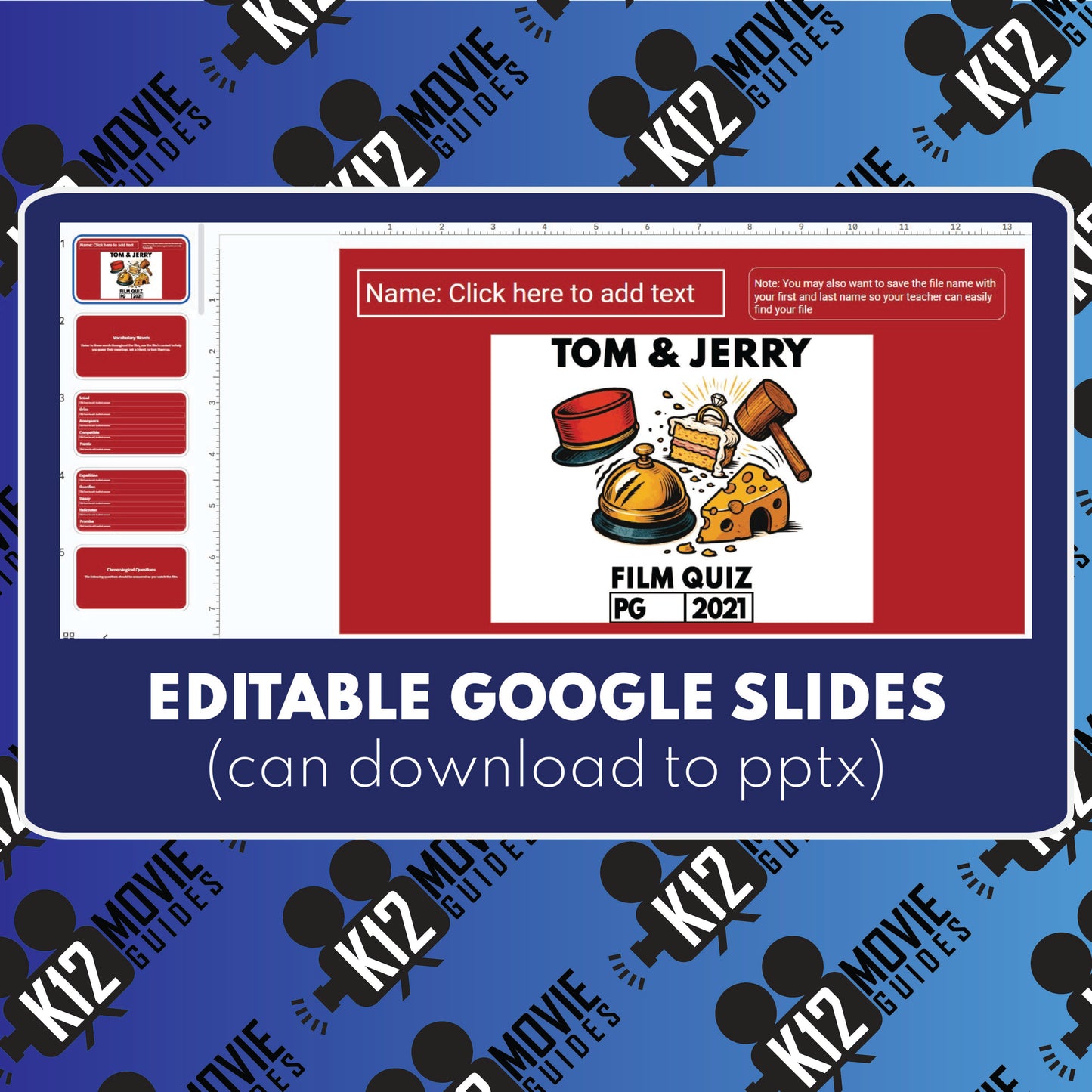 Tom & Jerry Film Quiz | Grades 3-6