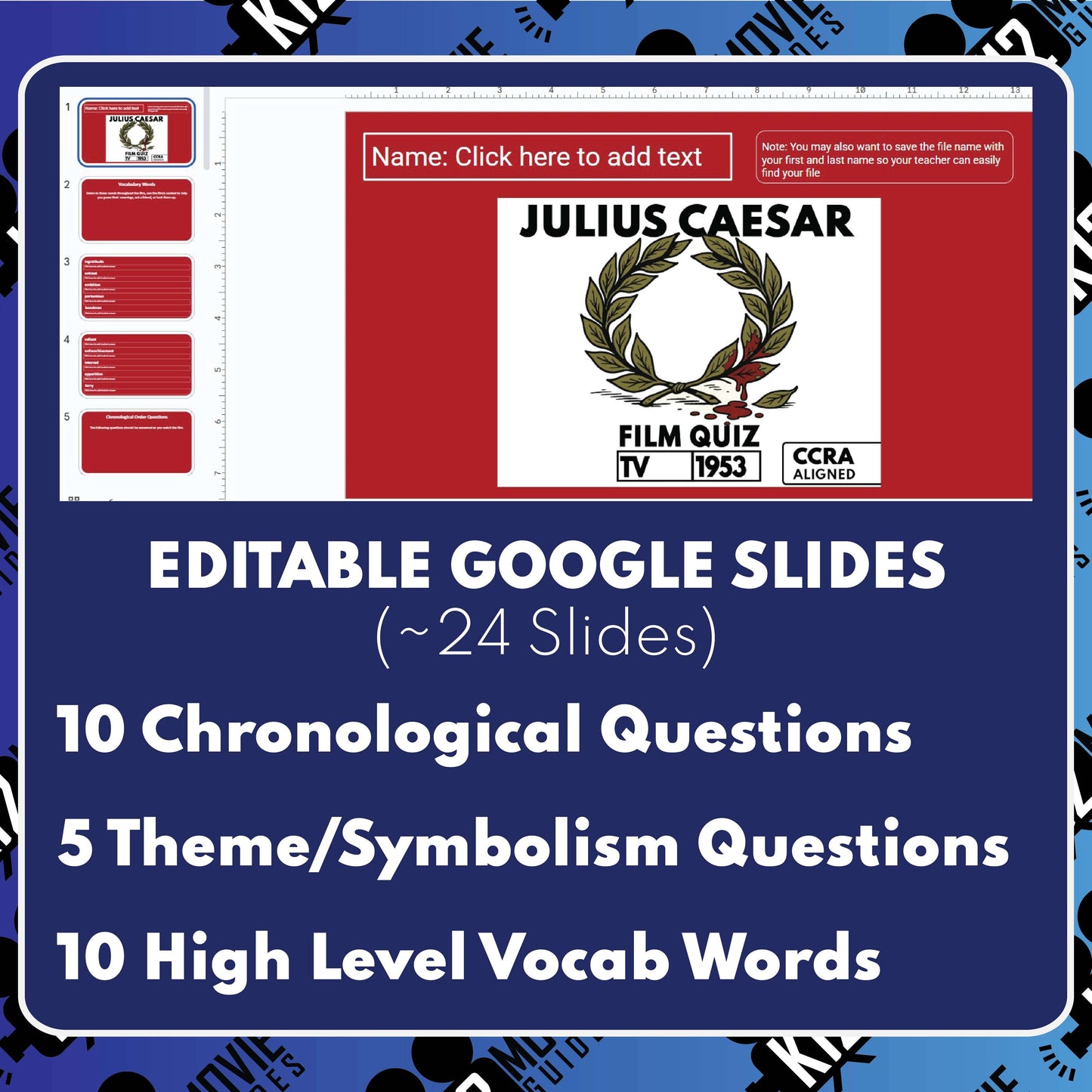 Julius Caesar Film Quiz (1953)