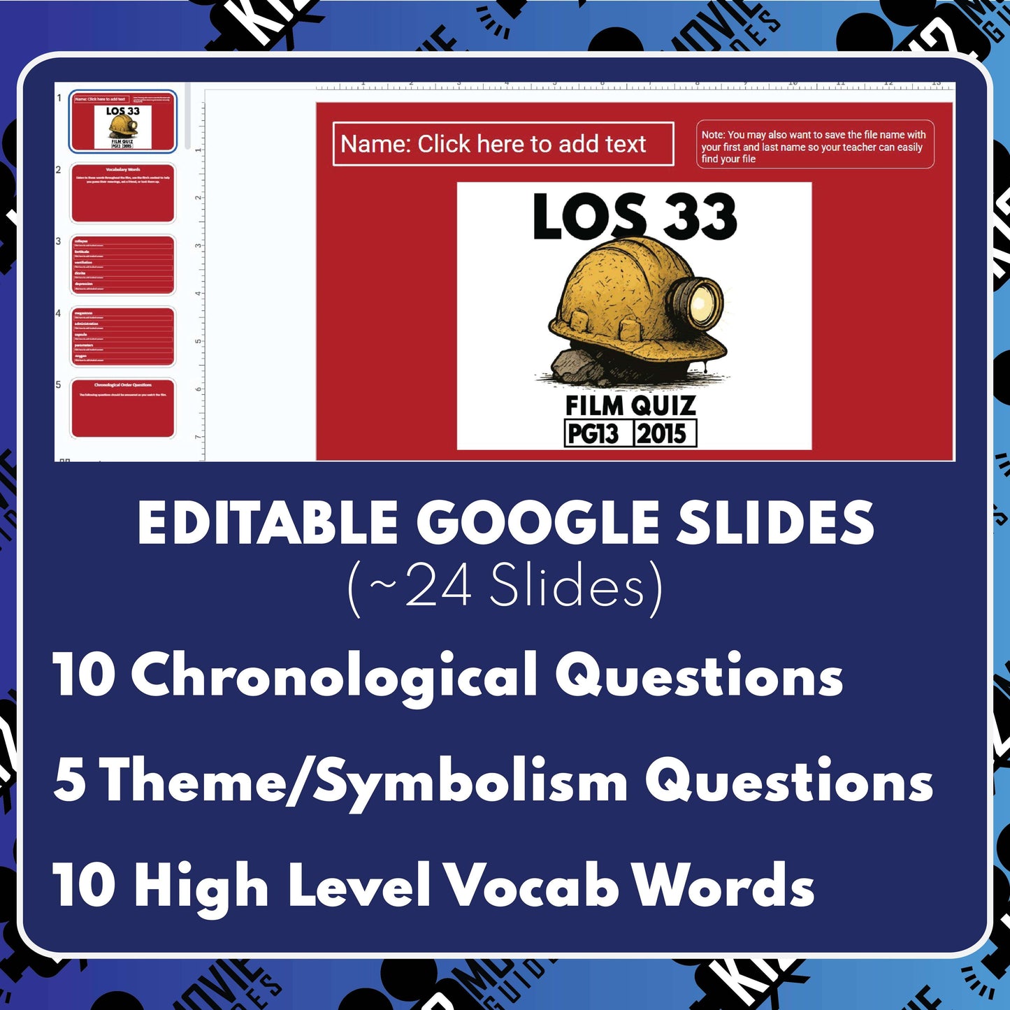 Los 33 (PG‑13 - 2015) Film Quiz | English & Spanish