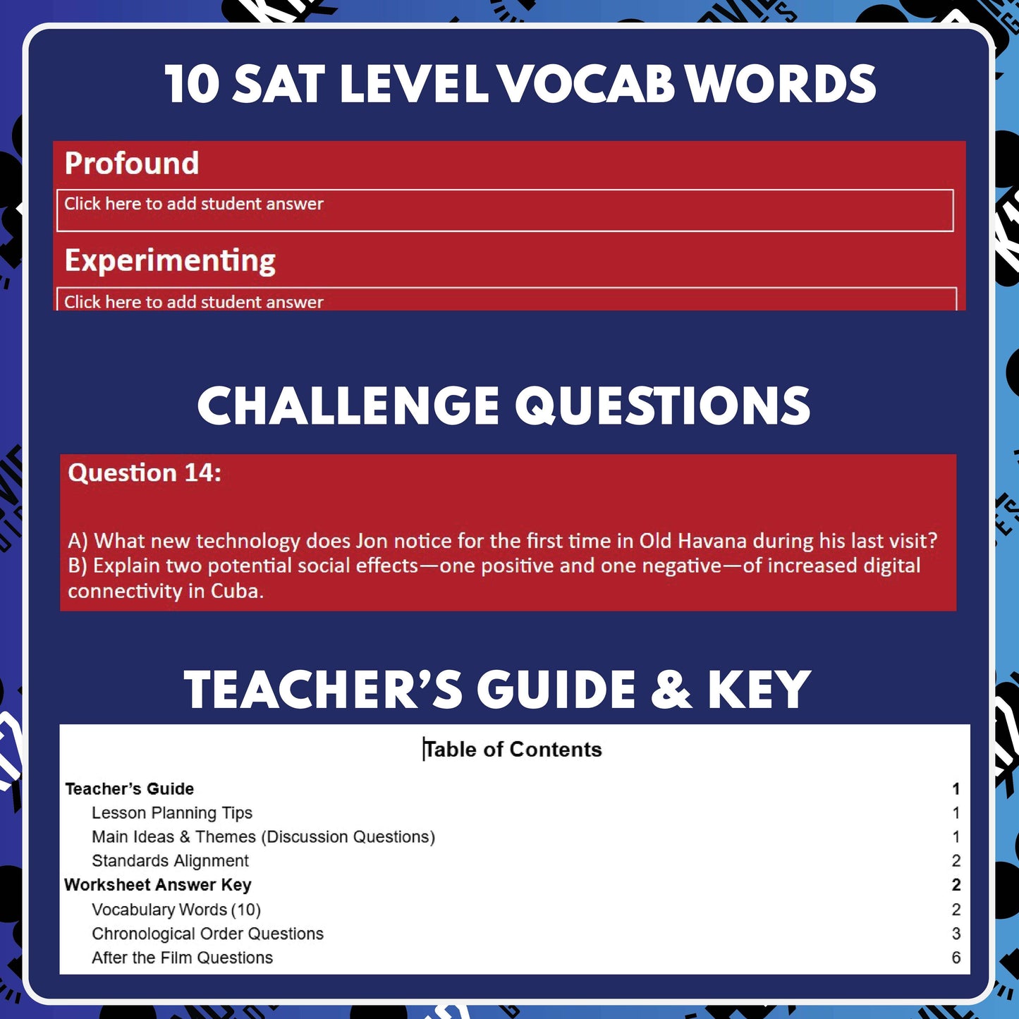 Cuba and the Cameraman Film Quiz | Grades 9-12