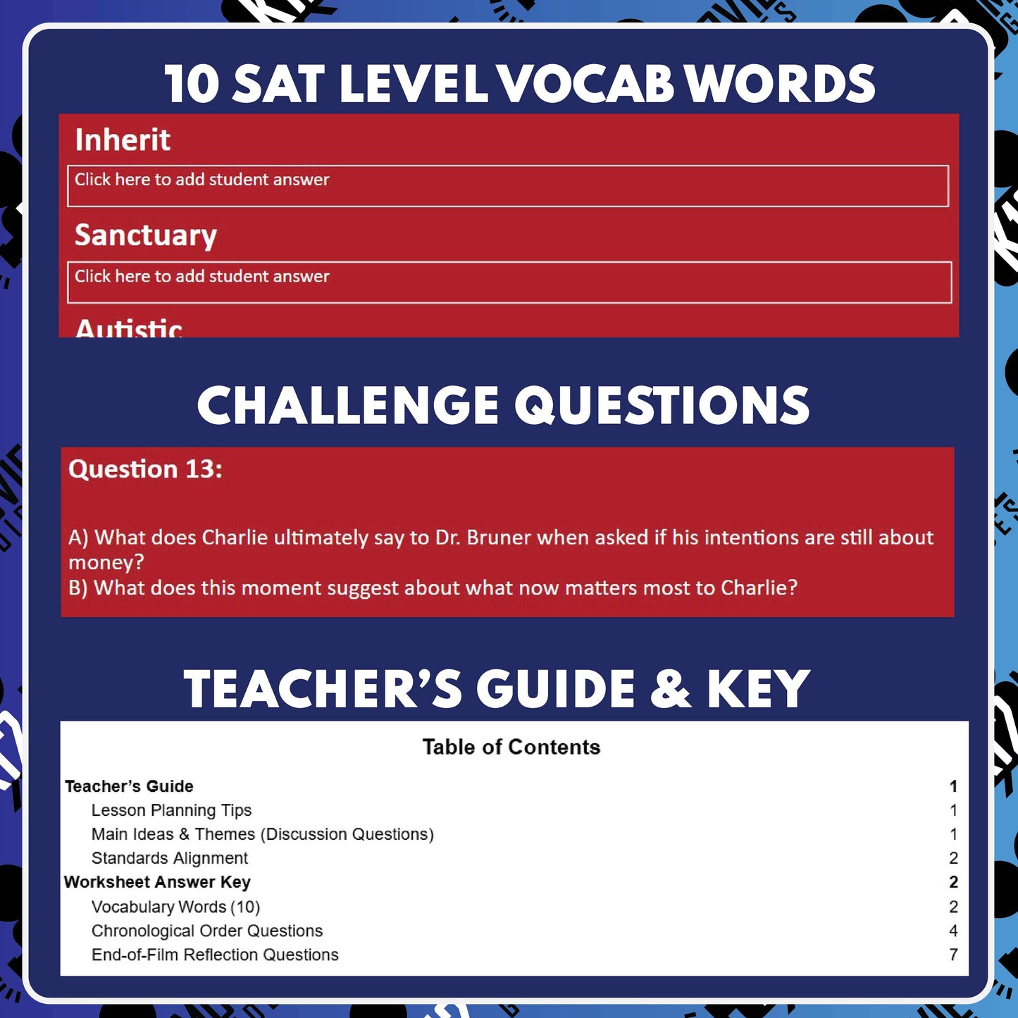 Rain Man Film Quiz | Grades 9-12