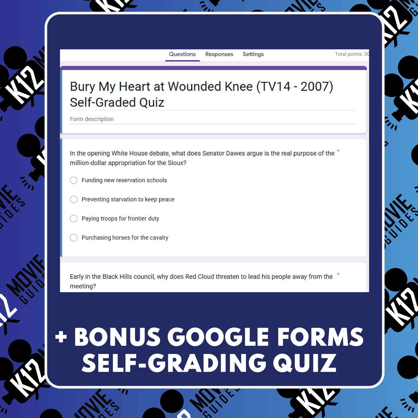Bury My Heart at Wounded Knee Film Quiz (2007) preview image 4