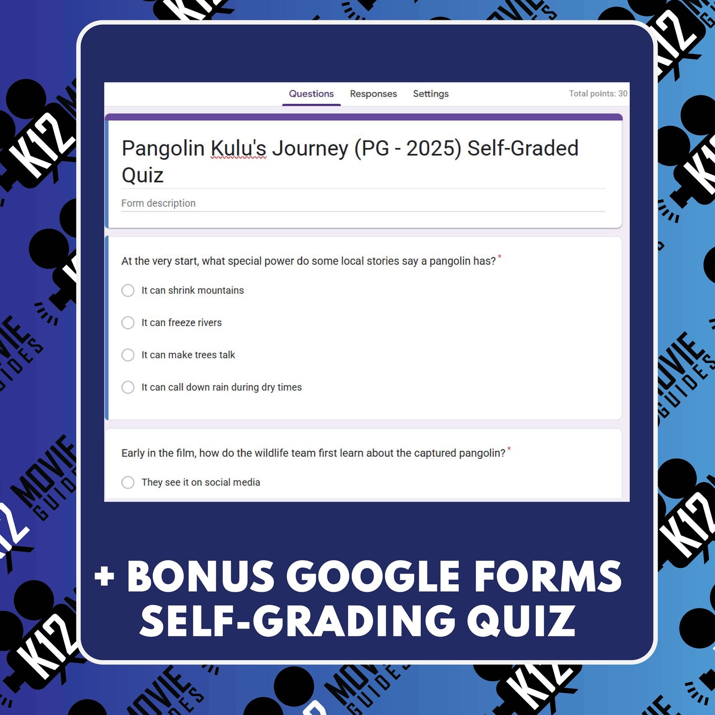 Pangolin Kulu's Journey Film Quiz