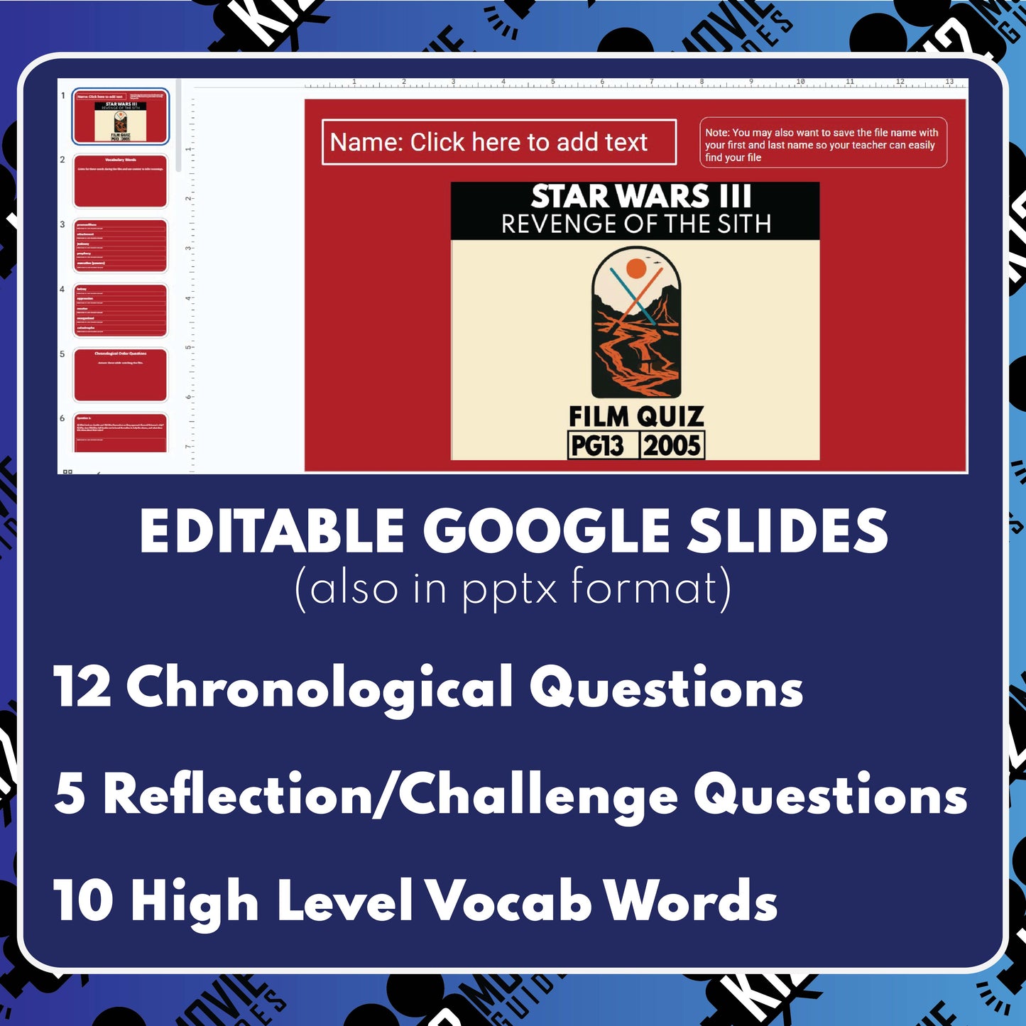 Star Wars: Episode III – Revenge of the Sith Movie Guide | Questions | Grades 8–12 (PG-13 – 2005)