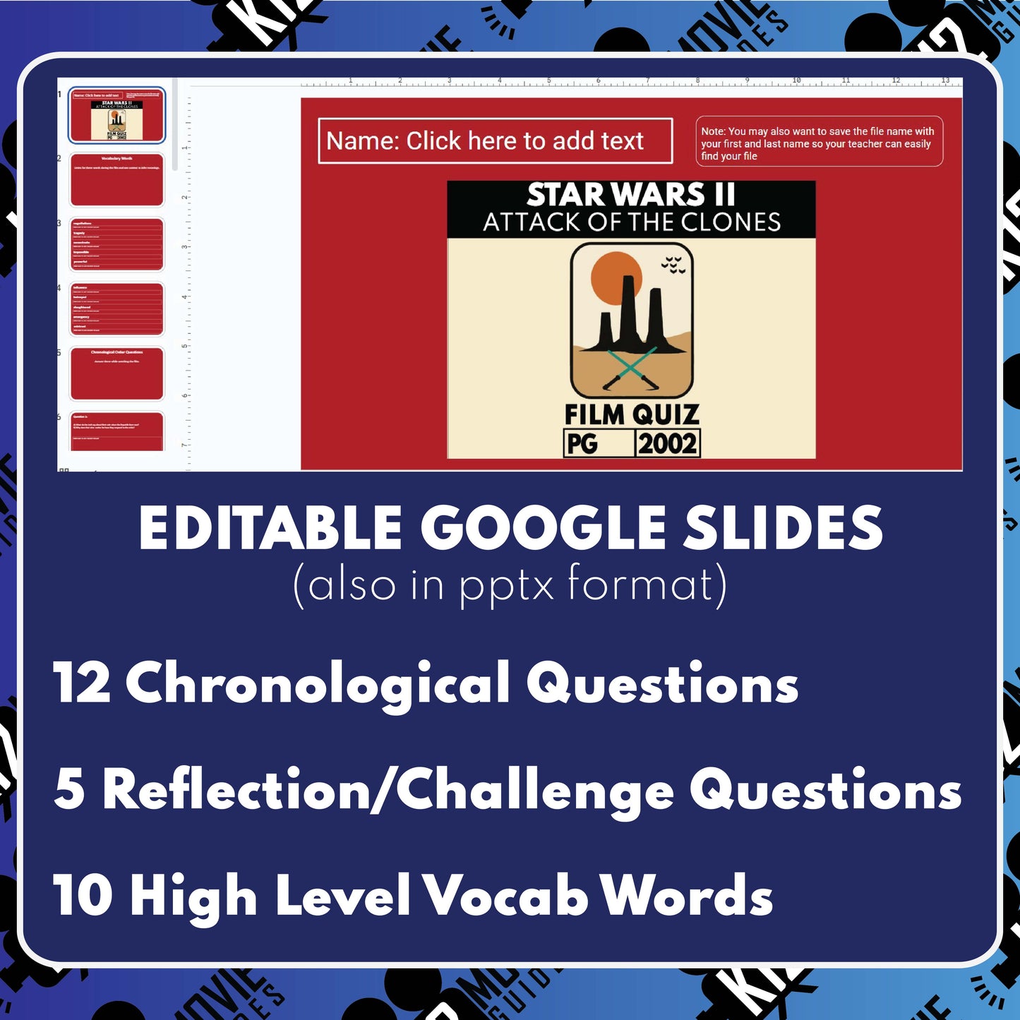 Star Wars: Episode II – Attack of the Clones Movie Guide | Questions | Grades 8–12 (PG – 2002)