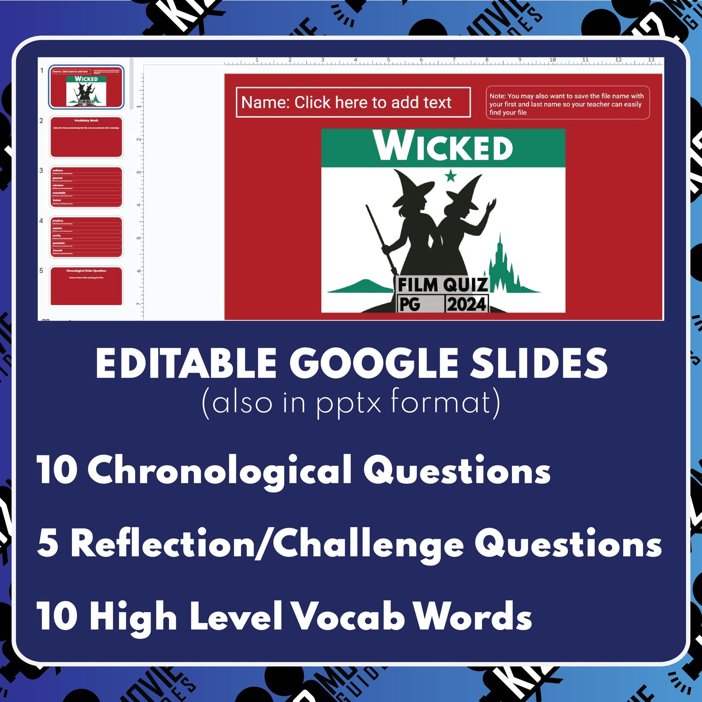 Wicked (2024) Movie Guide | Questions | Grades 6–10 (PG – 2024)
