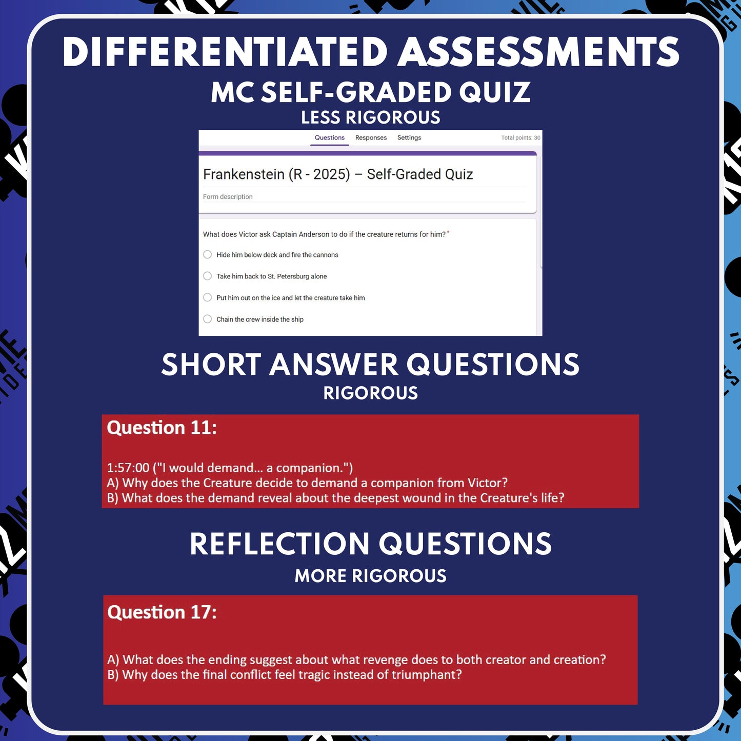 Frankenstein Movie Guide Questions & Worksheet (2025) preview image 3