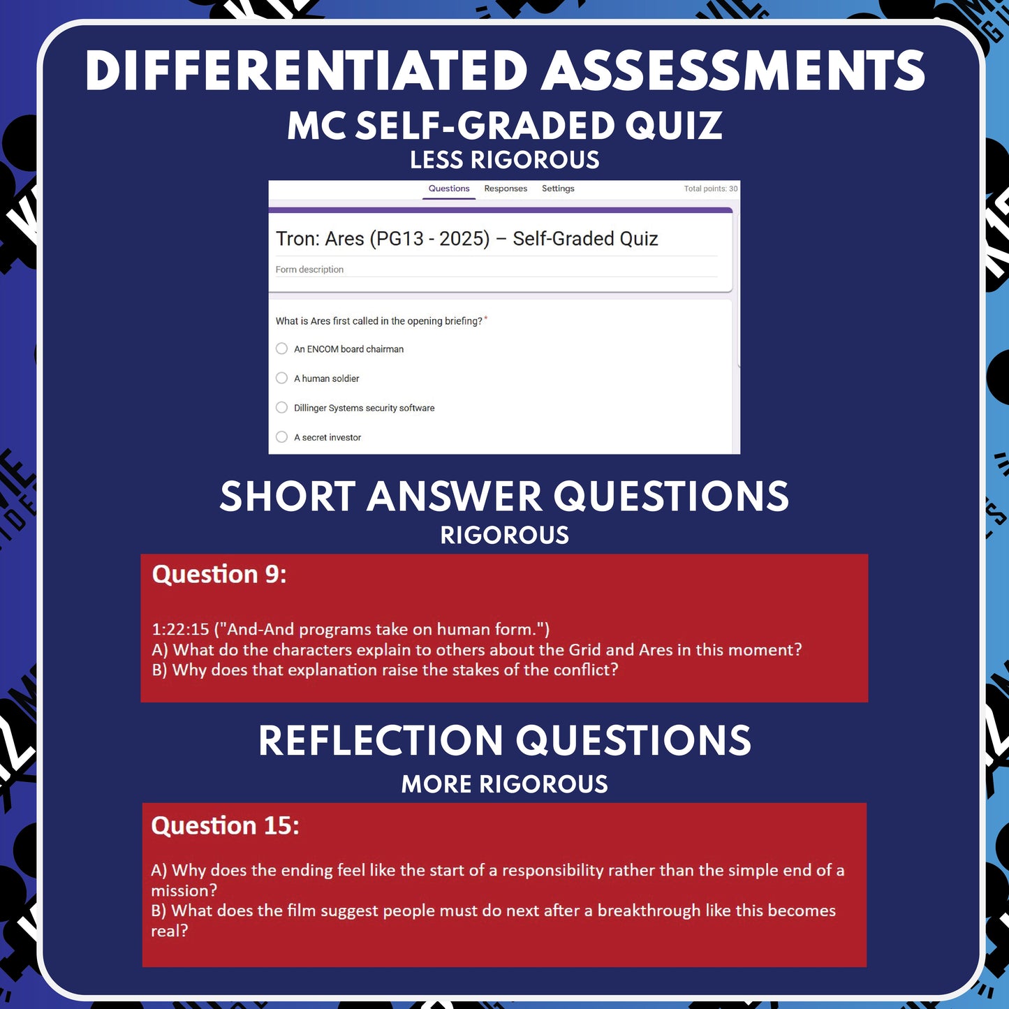 TRON: Ares Movie Guide Questions & Worksheet (2025) preview image 3