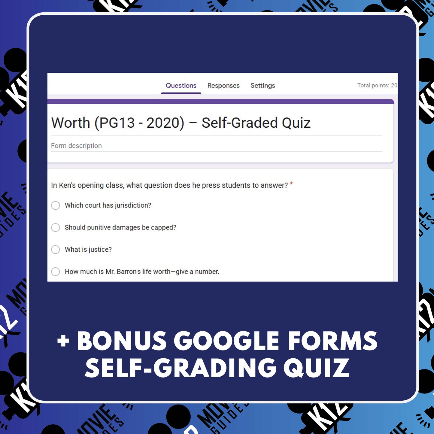 Worth Film Quiz | Questions | Grades 9–12 (PG-13 – 2020)