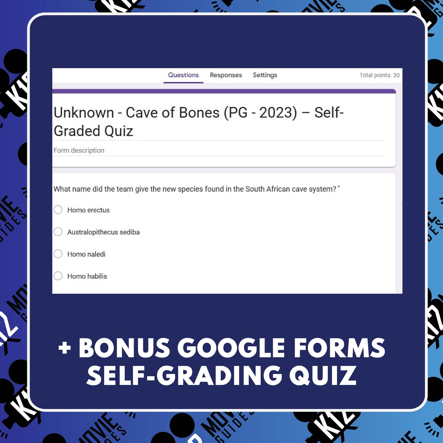 Unknown: Cave of Bones Film Quiz (NR – 2023) Documentary Worksheet for Grades 7 to 12