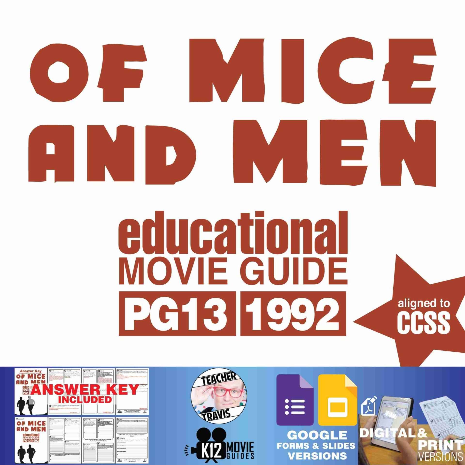Of Mice and Men Movie Guide | Questions | Worksheet | Google Slide (PG13 - 1992)