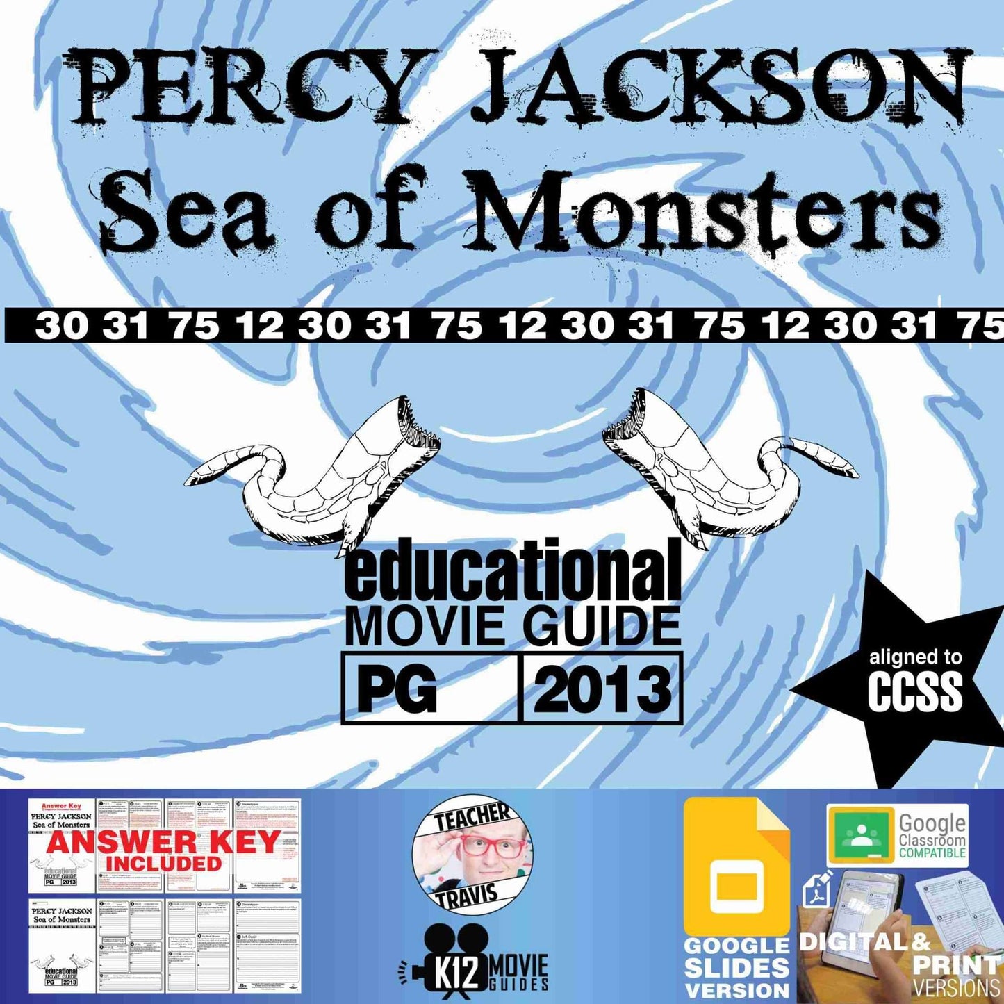 Percy Jackson: Sea of Monsters Movie Guide | Questions | Worksheet (PG - 2013) Cover