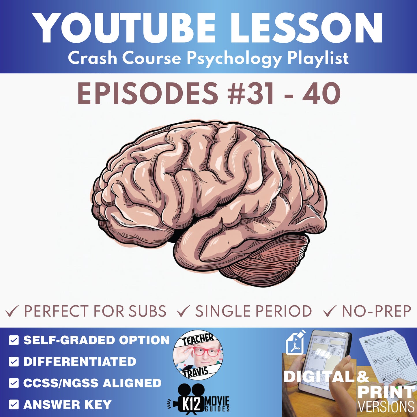 Crash Course Psychology #31-#40 Video Lesson Set | Treatment, Social Psychology & Disorders