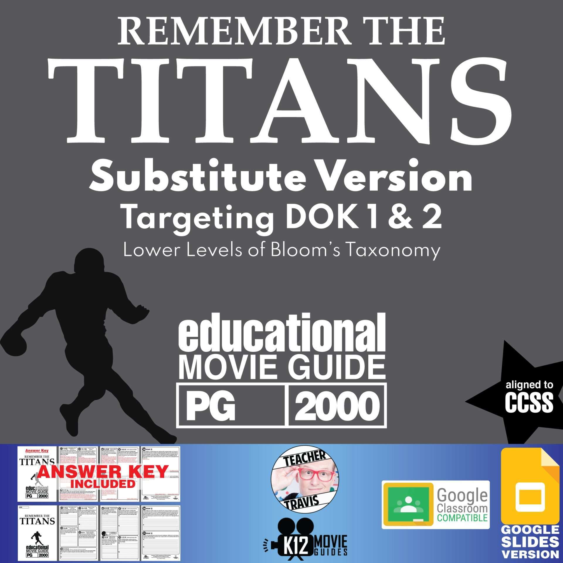 Remember the Titans Movie Guide | Substitute Version (PG-2000) Cover