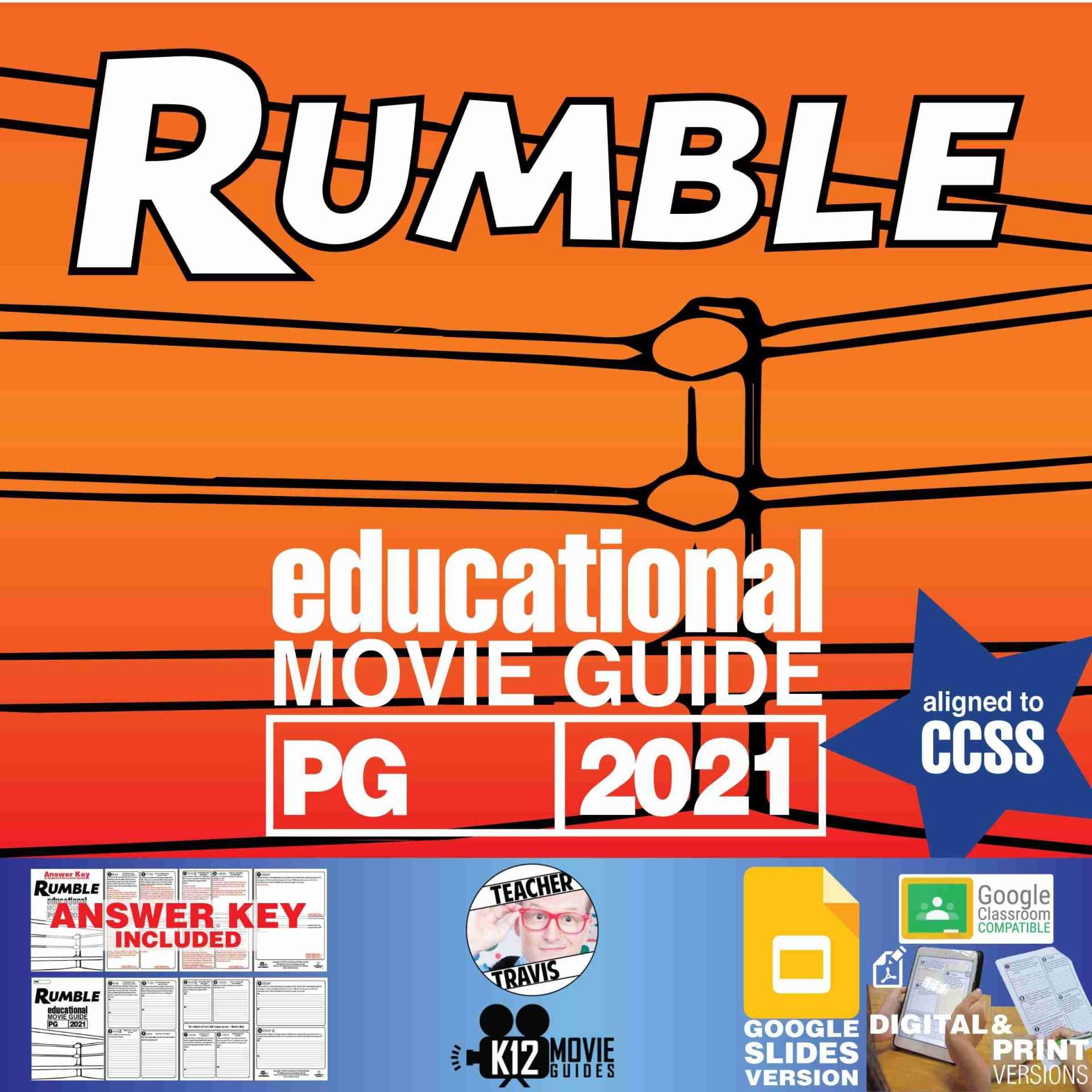 Rumble Movie Guide | Worksheet | Questions | Google Slides (PG - 2021) Cover