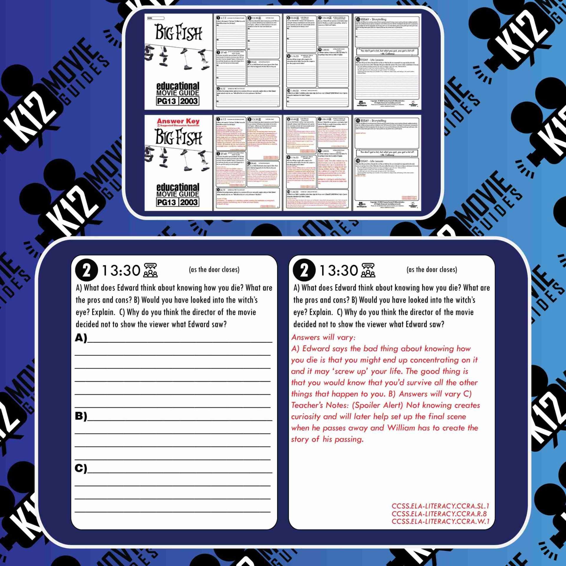 Big Fish Movie Guide | Questions | Google Forms (PG13 - 2003) Free Sample